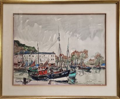 Fernand HERBO (1905 - 1995)
Port of Honfleur
WATERCOLOR...