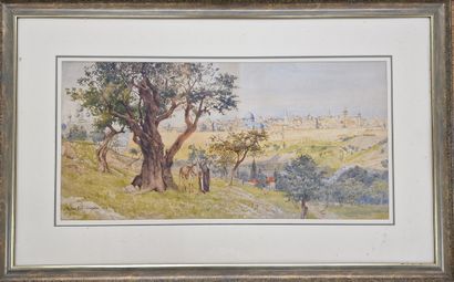 Tristam James ELLIS (1844-1922)
Vue de Jérusalem...