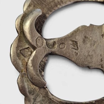 PAIR OF ORNATE OVAL BELT BUCKLES from the...
