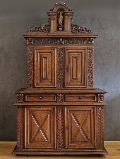 TWO-PART BUFFET with a recessed upper section...
