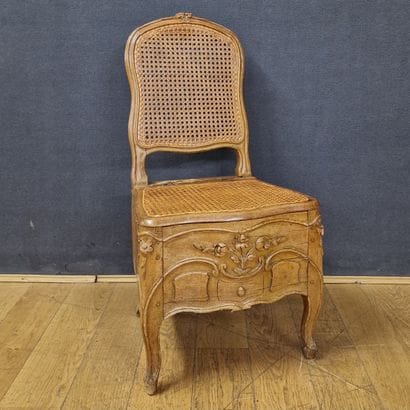 Louis XV period wickerwork COMMODITE CHAIR...