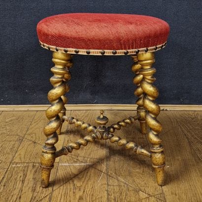 A Napoleon III period TABOURET with a gilded...