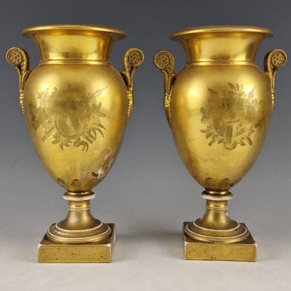 PARIS - PAIR OF AMPHORA VASES from the Restoration...