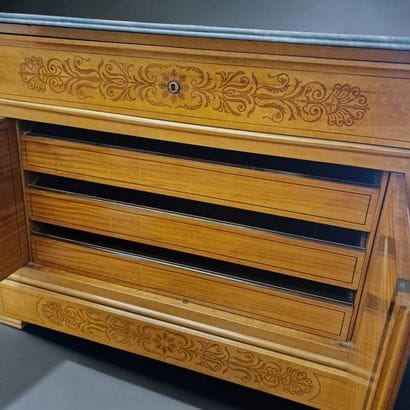 Charles X-era chest of drawers with doors...