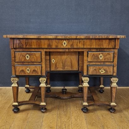 17th Century MAZARIN DESKTOP in walnut veneer...