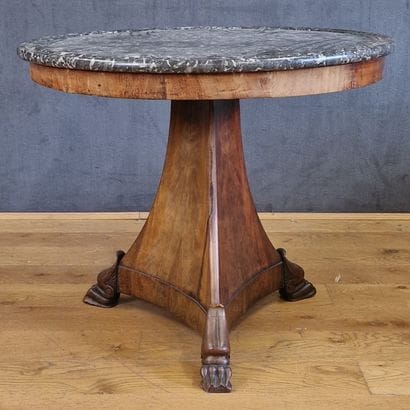 Antique Low Tripod Side Table, restored with...