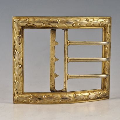 Convex rectangular Louis XVI-style BELT BUCKLE—circa...