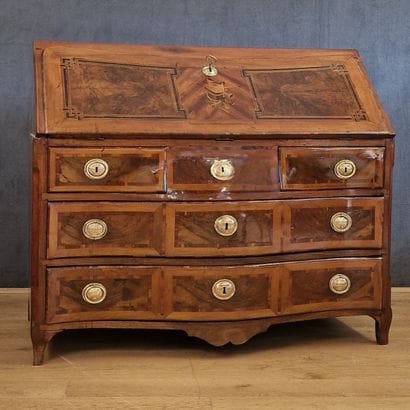 SCRIBANNE CHEST OF DRAWERS with a double-curved...