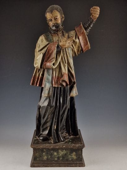 17th-Century STATUE OF SAINT PRECHEUR, made...