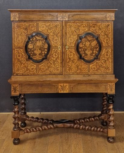 LARGE 17th-Century Dauphiné-Style Inlaid...