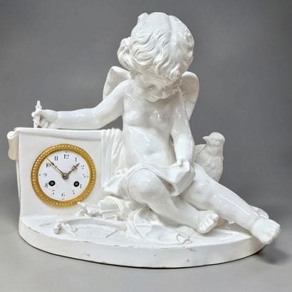 Louis XVI-style CLOCK Capodimonte, Italy,...