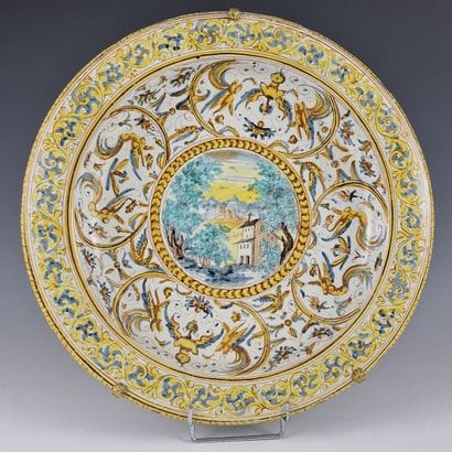ITALY URBINO OR PESARO ROUND HOLLOW FLAT...