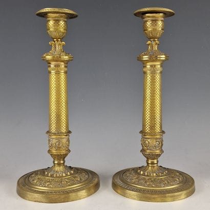 PAIR OF Antique Restoration Candlesticks...