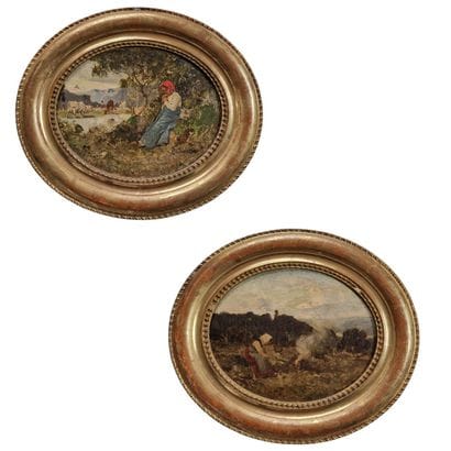 G. INNOCENTI (XIX/XXème Siècle) 
Gardienne...