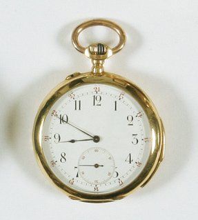 - Montre de gousset or à sonnerie signée...