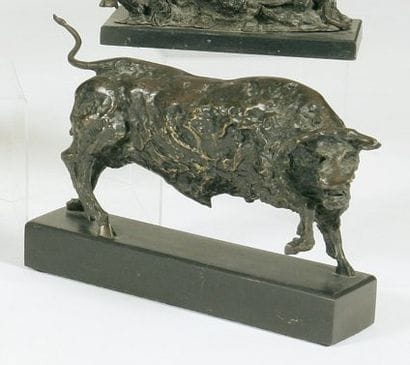 - W. Hayter (XXème)
Taureau - Bronze - Long...