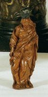 - Vierge et enfant en buis sculpté - XVIIIème...