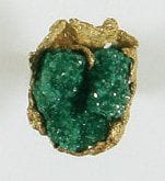 - Bague baroque en or et pierre ornementale...