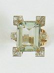 - Bague en or jaune pierre fine et diamants...