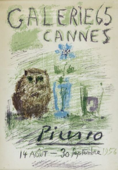 Affiche lithographique illustrée par Pablo...