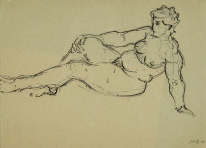 Henri Goetz (1909-1989)
Nu allongé Feutre...