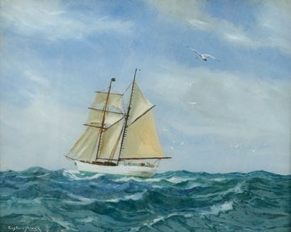 Gustave Alaux (1887-1965)
Le yacht Karola...