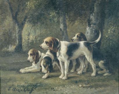 S.Arzinkhoff (XIXème - XXème)
Les chiens...