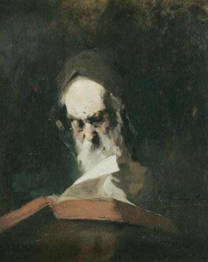 Louis Deschamps (1846-1902)
Homme à la lecture...