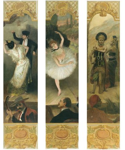 Pierre Carrier-Belleuse (1851-1933)
3 panneaux...