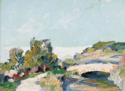 Louis Pastour (1876-1948)
Le pont Huile sur...