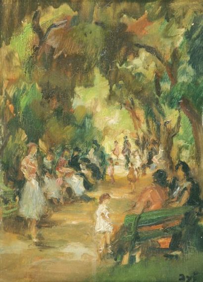 Marcel Dyf (1899-1985)
Le parc Monceau Huile...
