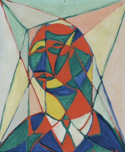 Jacques Busse (1922-2004)
Autoportrait rouge...