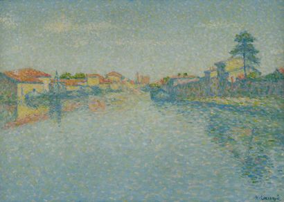 Achille Laugé (1861-1944)
Vue d'un canal...