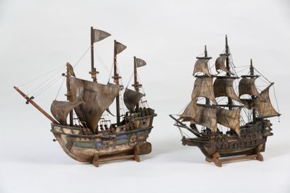 LOT :

MAQUETTE de caravelle espagnole, voiles...