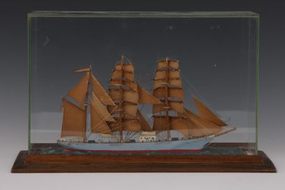 DIORAMA - Trois-mâts « Le Albert » voiles...