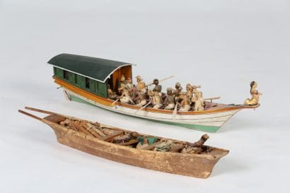 LOT : 

CANOË esquimau, armature bois et...