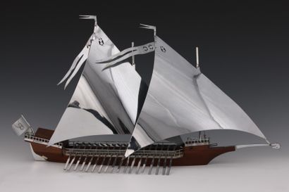 MAQUETTE - Modèle de galère stylisée, en...