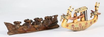 LOT :

URNE funéraire égyptienne, en bois...