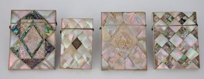 LOT :

ETUI à CARTES en nacre, cartouche...
