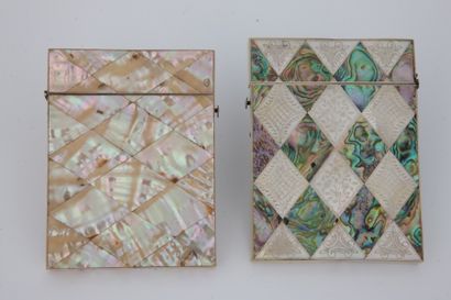 LOT :

ETUI à CARTES en nacre de motifs en...