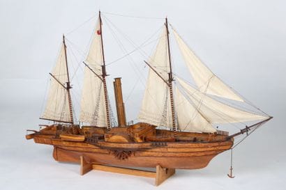 MAQUETTE en allumettes (35 000) du navire...