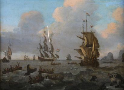 TABLEAU - ÉCOLE du XIXe siècle. Scène de...