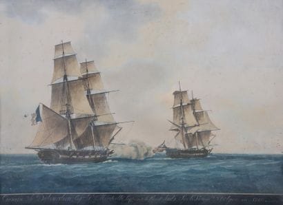 TABLEAU - Ecole du XIXème siècle. Le corsaire...