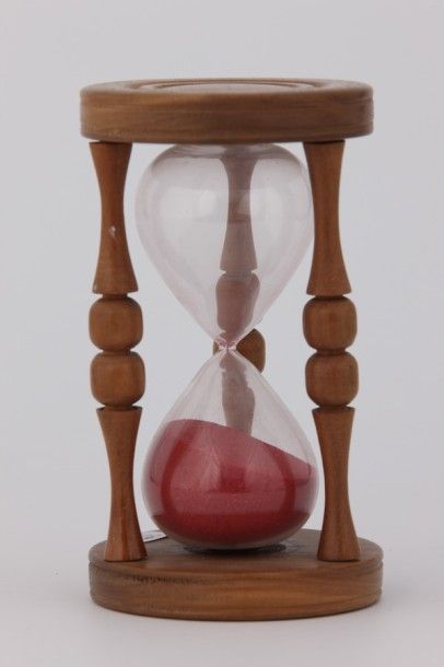 SABLIER moderne - sable rouge - Haut. : 15...
