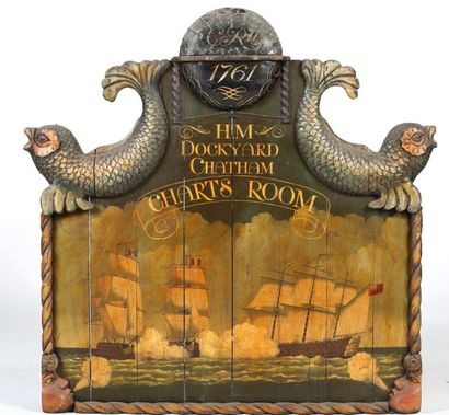 ENSEIGNE - « H.M. Dockyard Chatham, CHARTS...