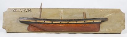 Demi-COQUE de trois-mâts « BEATRIX » en bois...