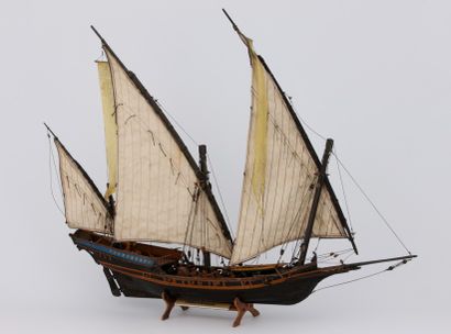 MAQUETTE Le « CHEBEC » navire méditerranéen...