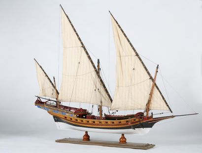 Grande MAQUETTE de CHEBEC armé de 24 canons,...