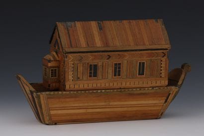 MAQUETTE - Un bateau l’Arche de Noé, en sapin...