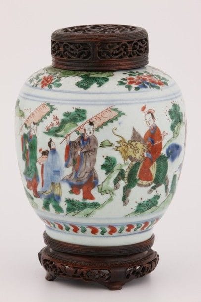 Chine de style Transition - Potiche en porcelaine...
